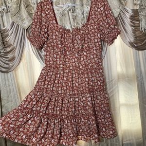 Francesca's Trixxi Ruth Floral Tiered Mini Dress